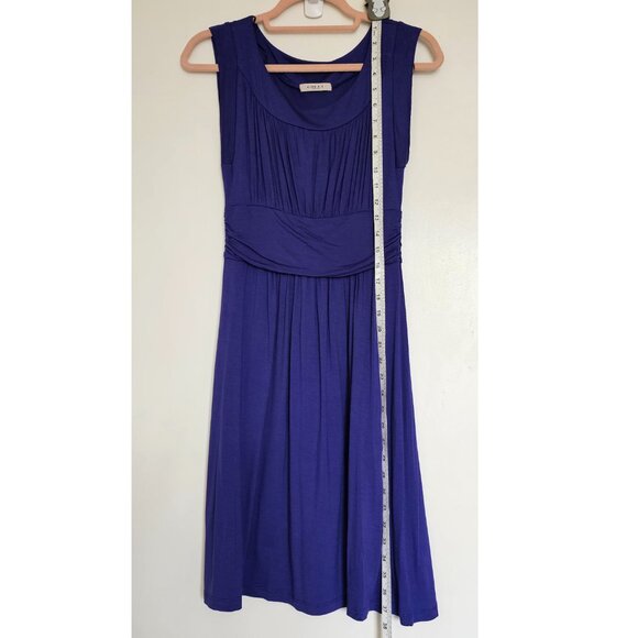 Gilli Kamile Sleeveless A-Line Grecian/Greek Style Dress Royal Blue/Soft Purple - Picture 6 of 13